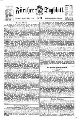 Fürther Tagblatt Mittwoch 26. März 1873