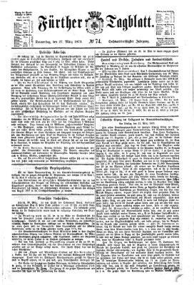 Fürther Tagblatt Donnerstag 27. März 1873