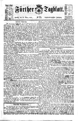 Fürther Tagblatt Freitag 28. März 1873