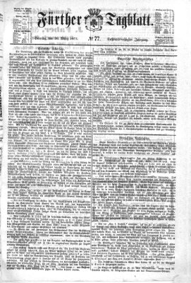 Fürther Tagblatt Sonntag 30. März 1873