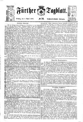 Fürther Tagblatt Dienstag 1. April 1873