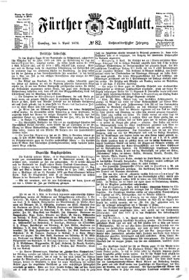 Fürther Tagblatt Samstag 5. April 1873