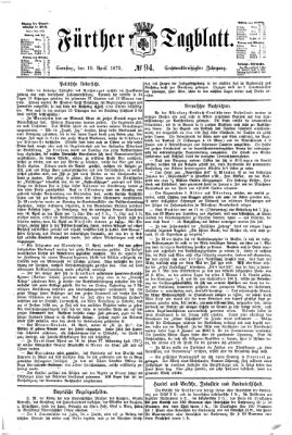 Fürther Tagblatt Samstag 19. April 1873