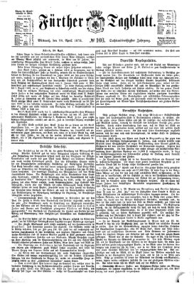 Fürther Tagblatt Mittwoch 30. April 1873