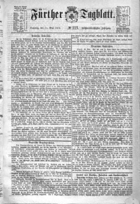 Fürther Tagblatt Sonntag 11. Mai 1873