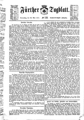 Fürther Tagblatt Donnerstag 22. Mai 1873