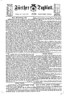 Fürther Tagblatt Dienstag 3. Juni 1873