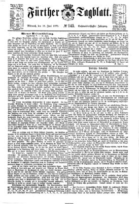 Fürther Tagblatt Mittwoch 18. Juni 1873