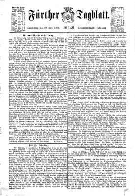 Fürther Tagblatt Donnerstag 19. Juni 1873