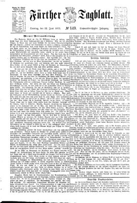 Fürther Tagblatt Sonntag 22. Juni 1873