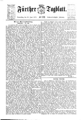 Fürther Tagblatt Donnerstag 26. Juni 1873