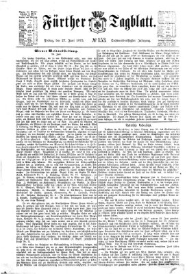 Fürther Tagblatt Freitag 27. Juni 1873