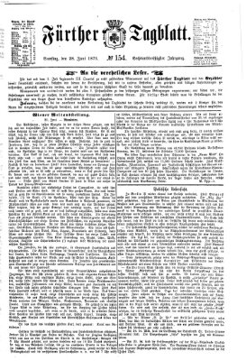 Fürther Tagblatt Samstag 28. Juni 1873