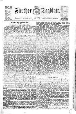 Fürther Tagblatt Sonntag 27. Juli 1873