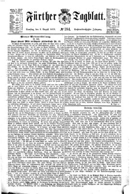 Fürther Tagblatt Samstag 2. August 1873