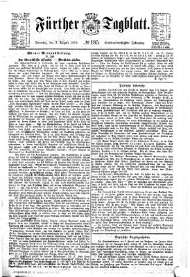 Fürther Tagblatt Sonntag 3. August 1873