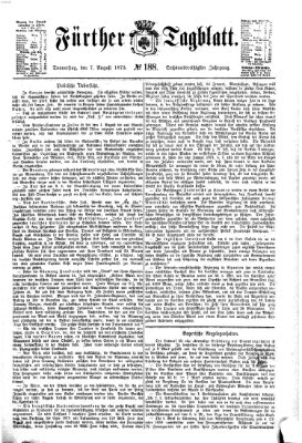 Fürther Tagblatt Donnerstag 7. August 1873