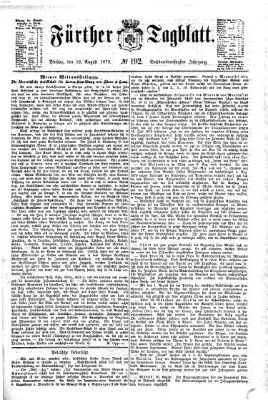 Fürther Tagblatt Dienstag 12. August 1873