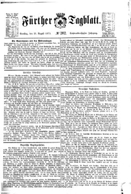 Fürther Tagblatt Samstag 23. August 1873