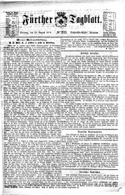 Fürther Tagblatt Sonntag 24. August 1873