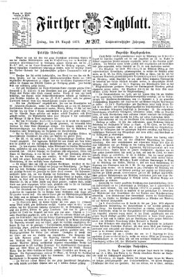 Fürther Tagblatt Freitag 29. August 1873