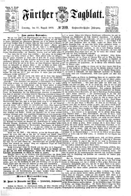 Fürther Tagblatt Sonntag 31. August 1873