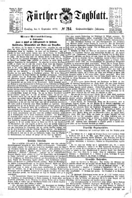 Fürther Tagblatt Samstag 6. September 1873