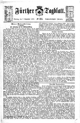 Fürther Tagblatt Sonntag 7. September 1873