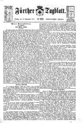 Fürther Tagblatt Dienstag 16. September 1873