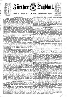 Fürther Tagblatt Samstag 4. Oktober 1873