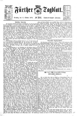 Fürther Tagblatt Samstag 11. Oktober 1873