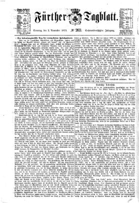 Fürther Tagblatt Sonntag 2. November 1873