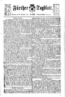 Fürther Tagblatt Mittwoch 26. November 1873