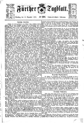 Fürther Tagblatt Samstag 13. Dezember 1873