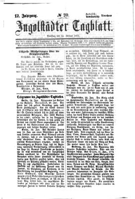 Ingolstädter Tagblatt Dienstag 24. Januar 1871