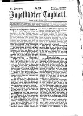 Ingolstädter Tagblatt Freitag 27. Januar 1871