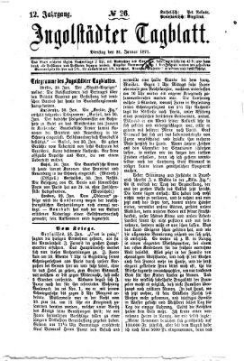 Ingolstädter Tagblatt Dienstag 31. Januar 1871