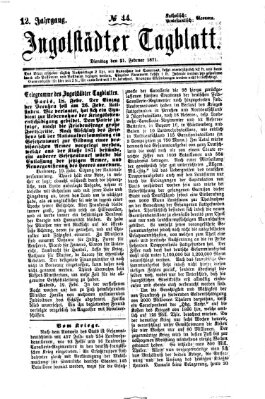 Ingolstädter Tagblatt Dienstag 21. Februar 1871