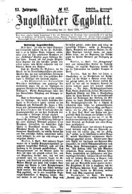 Ingolstädter Tagblatt Donnerstag 13. April 1871