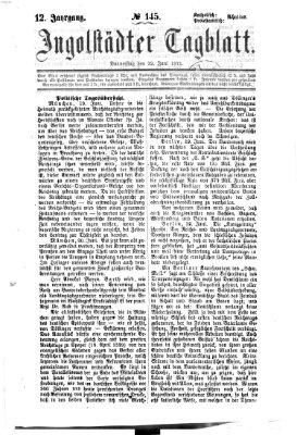 Ingolstädter Tagblatt Donnerstag 22. Juni 1871