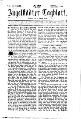 Ingolstädter Tagblatt Samstag 12. August 1871