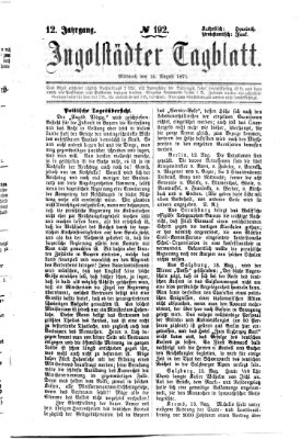 Ingolstädter Tagblatt Mittwoch 16. August 1871