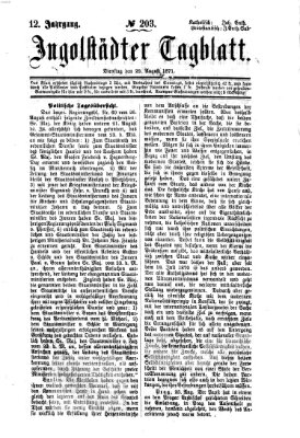 Ingolstädter Tagblatt Dienstag 29. August 1871