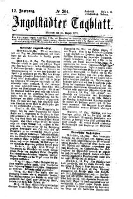 Ingolstädter Tagblatt Mittwoch 30. August 1871