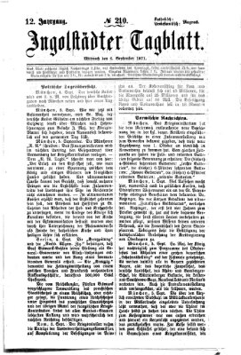 Ingolstädter Tagblatt Mittwoch 6. September 1871