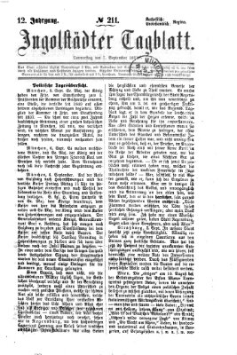 Ingolstädter Tagblatt Donnerstag 7. September 1871