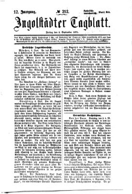 Ingolstädter Tagblatt Freitag 8. September 1871