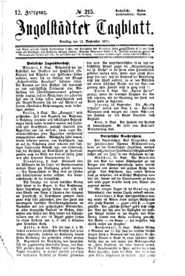 Ingolstädter Tagblatt Dienstag 12. September 1871