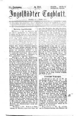 Ingolstädter Tagblatt Samstag 7. Oktober 1871