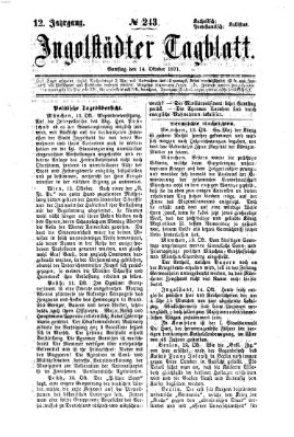 Ingolstädter Tagblatt Samstag 14. Oktober 1871